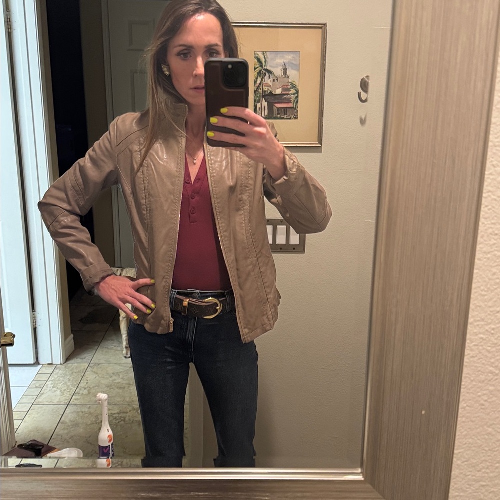 Coalition Light Brown faux leather Jacket M